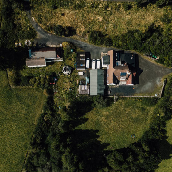 Drone shot of tyr abad mansion