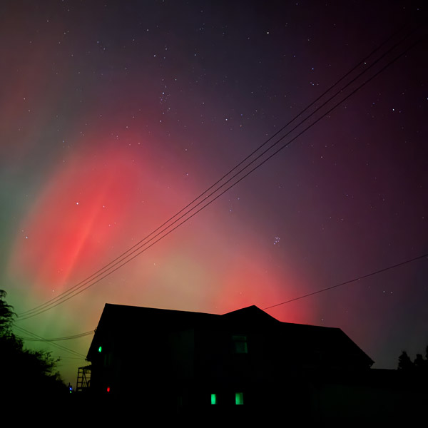 Northern lights in tirabad south wales