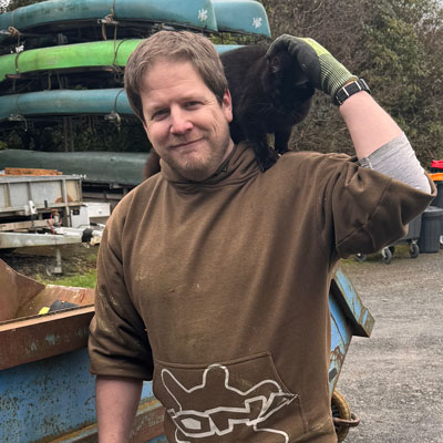 dave with the cat