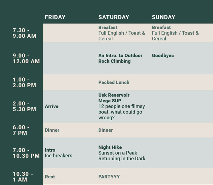 Sample Timetable