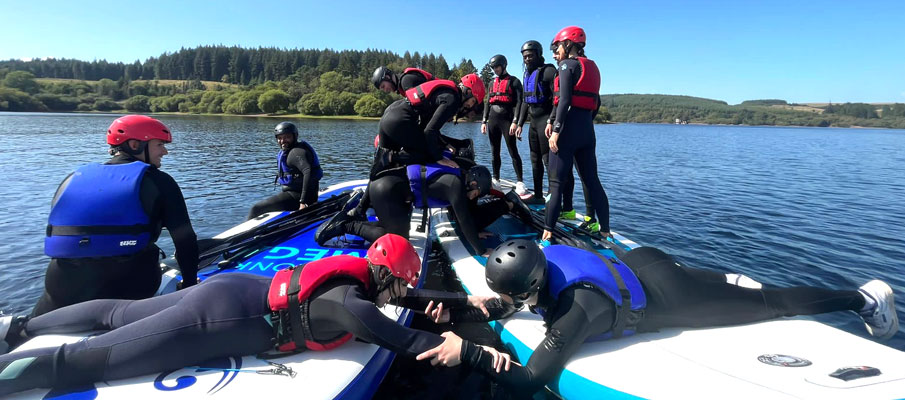 group photo on Usk